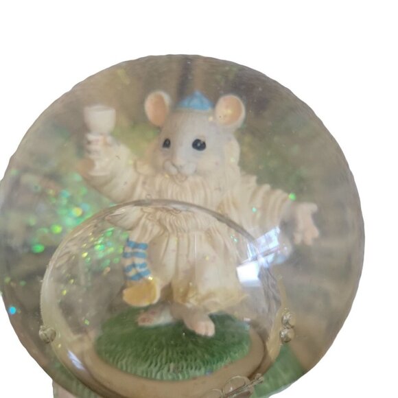 SAN FRANCISCO MUSIC BOX CO SNOW GLOBE RABBI MOUSE L'CHAYIM MUSICAL JEWISH - Picture 13 of 15